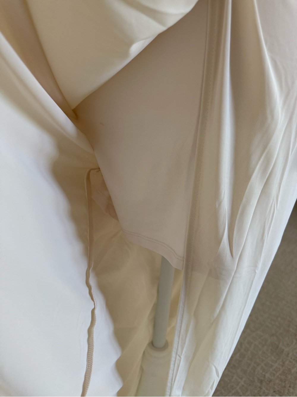H&M Neutral Beige Sleeveless Maxi Dress with Draped Side Tie - Picture 7 of 7